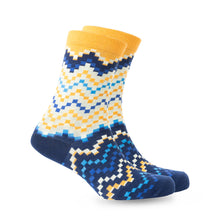 Load image into Gallery viewer, Jade Valley Pixie Socks In Blue &amp; Yellow