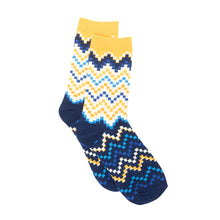 Load image into Gallery viewer, Jade Valley Pixie Socks In Blue &amp; Yellow