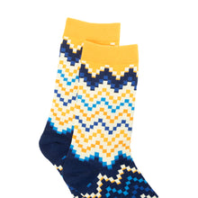 Load image into Gallery viewer, Jade Valley Pixie Socks In Blue &amp; Yellow