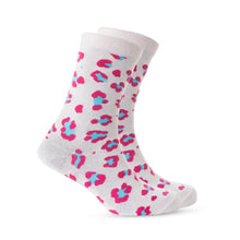 Load image into Gallery viewer, Candy Leopard Lacy Socks In Light Pink