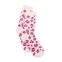 Load image into Gallery viewer, Candy Leopard Lacy Socks In Light Pink
