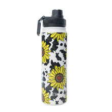 Load image into Gallery viewer, Moo &amp; Bloom Stainless Steel Water Bottle in Sunflower Yellow
