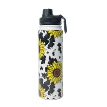 Load image into Gallery viewer, Moo &amp; Bloom Stainless Steel Water Bottle in Sunflower Yellow