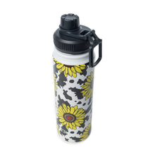 Load image into Gallery viewer, Moo &amp; Bloom Stainless Steel Water Bottle in Sunflower Yellow