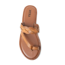 Load image into Gallery viewer, Longhorn Western Leather Sandals in Mocha Brown