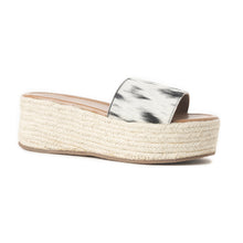 Load image into Gallery viewer, Mesa Mane Hairon Leather Sandals in Black &amp; White
