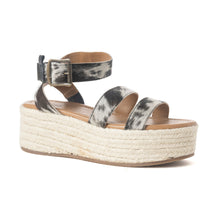 Load image into Gallery viewer, Longhorn Lasso Leather Sandals in Cowprint Hairon