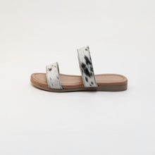 Load image into Gallery viewer, Vaquero Leather Hairon Sandals in Black &amp; White
