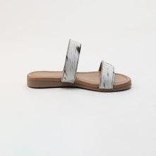 Load image into Gallery viewer, Vaquero Leather Hairon Sandals in Black &amp; White
