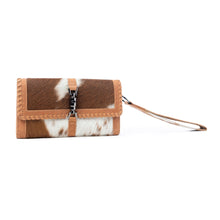 Load image into Gallery viewer, Myra Oracle Ember Hairon Leather Wallet in Autumn Tan