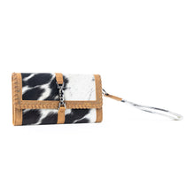 Load image into Gallery viewer, Myra Monarch Hide Hairon Leather Wallet in Rustic Ivory