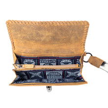 Load image into Gallery viewer, Myra Monarch Hide Hairon Leather Wallet in Rustic Ivory