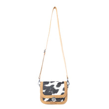 Load image into Gallery viewer, Myra Luna Frost Hairon Leather Bag in Golden Saddle