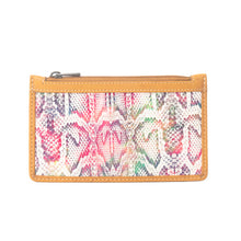 Load image into Gallery viewer, Prism Bloom Leather Credit Card Holder in Wild Pink