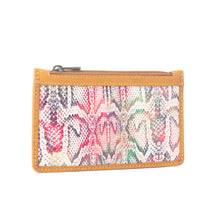 Load image into Gallery viewer, Prism Bloom Leather Credit Card Holder in Wild Pink
