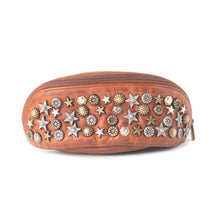 Load image into Gallery viewer, Myra Eclipse Charm Leather Sunglass Case in Brown