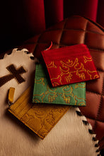 Load image into Gallery viewer, Cactus Sky Western Embroidered Credit Card Holder in Red