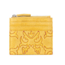 Load image into Gallery viewer, Cactus Sky Western Embroidered Credit Card Holder in Yellow
