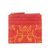 Load image into Gallery viewer, Cactus Sky Western Embroidered Credit Card Holder in Red