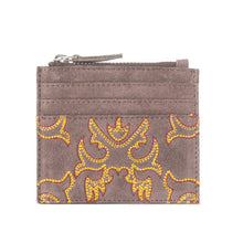 Load image into Gallery viewer, Cactus Sky Western Embroidered Credit Card Holder in Brown