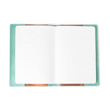 Load image into Gallery viewer, Texas Blaze Embroidered Leather Diary in Turquoise