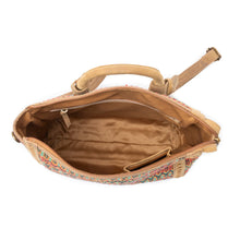 Load image into Gallery viewer, Terracotta Trails Rug Leather Backpack in Desert Sage