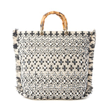 Load image into Gallery viewer, Myra Starlit Loom Hand Embroidered Tote Bag in Twilight Sand