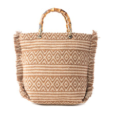 Load image into Gallery viewer, Myra Mesa Pioneer Hand Embroidered Tote Bag in Amber Grain