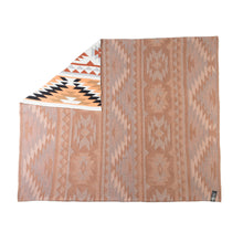 Load image into Gallery viewer, Desert Mesa Aztec Cotton Throw in Saddle Sand
