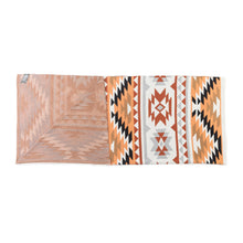 Load image into Gallery viewer, Desert Mesa Aztec Cotton Throw in Saddle Sand