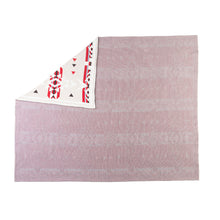 Load image into Gallery viewer, Canyon Arrows Aztec Cotton Throw Blanket in Crimson Ivory