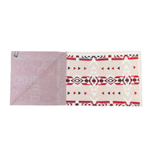 Load image into Gallery viewer, Canyon Arrows Aztec Cotton Throw Blanket in Crimson Ivory