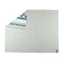 Load image into Gallery viewer, Sagebrush Aztec Cotton Knitted Throw in Teal Dunes