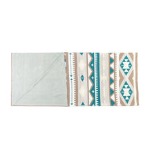 Load image into Gallery viewer, Sagebrush Aztec Cotton Knitted Throw in Teal Dunes