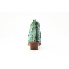 Load image into Gallery viewer, Myra Sagebreeze Embroidered Leather Booties in Lagoon Teal