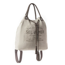 Load image into Gallery viewer, Myra Sel de Mer Bucket Backpack in Drift Olive