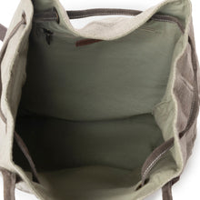 Load image into Gallery viewer, Myra Sel de Mer Bucket Backpack in Drift Olive