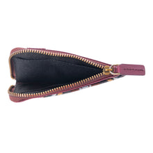 Load image into Gallery viewer, Myra Ember Horizon Leather Credit Card Holder in Vintage Berry