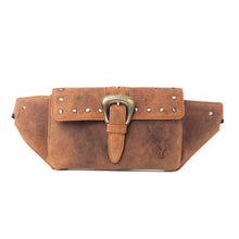 Load image into Gallery viewer, Yellowstone High Plains Studded Fanny Pack with Buckle in Amber