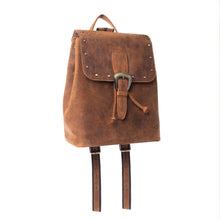 Load image into Gallery viewer, Yellowstone Longhorn Amber Studded Leather Backpack