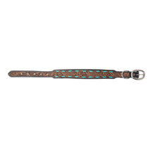 Load image into Gallery viewer, Turquoise Trail Cowboy Dog Collar in Black