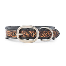 Load image into Gallery viewer, Turquoise Trail Cowboy Dog Collar in Black