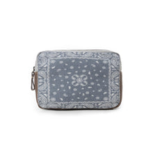 Load image into Gallery viewer, Myra Paisley Plains Pouch in Bandana Blue