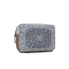 Load image into Gallery viewer, Myra Paisley Plains Pouch in Bandana Blue