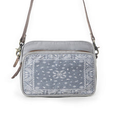 Load image into Gallery viewer, Myra Paisley Plains Pouch in Smoky Ash