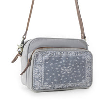 Load image into Gallery viewer, Myra Paisley Plains Pouch in Smoky Ash