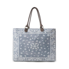 Load image into Gallery viewer, Myra Paisley Plains Weekender Bag in Cowboy Blue