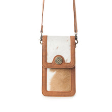 Load image into Gallery viewer, Myra Lasso Lane Hairon Leather Bag in Chestnut Hide