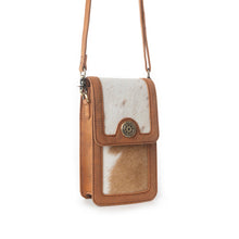 Load image into Gallery viewer, Myra Lasso Lane Hairon Leather Bag in Chestnut Hide
