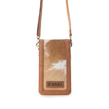 Load image into Gallery viewer, Myra Lasso Lane Hairon Leather Bag in Chestnut Hide